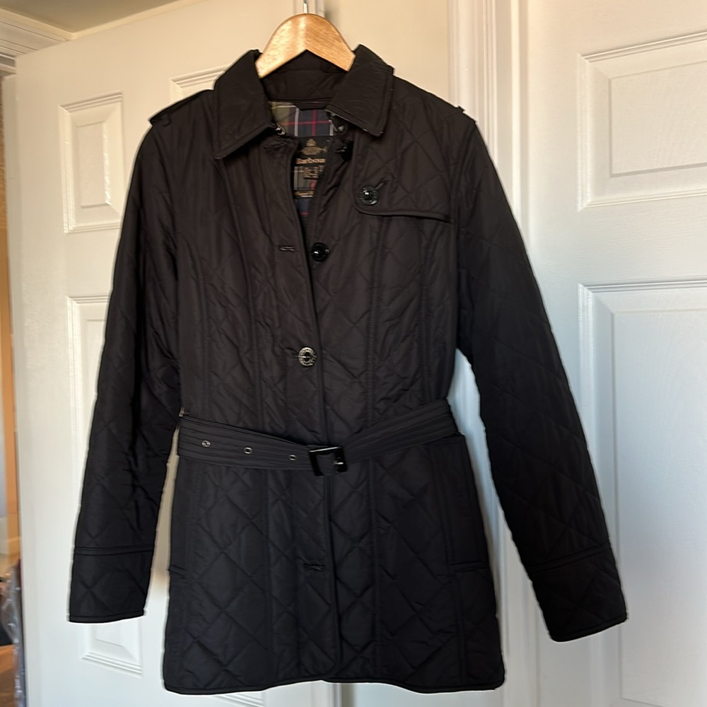 Barbour Black Tummel Puffer Coat size 10